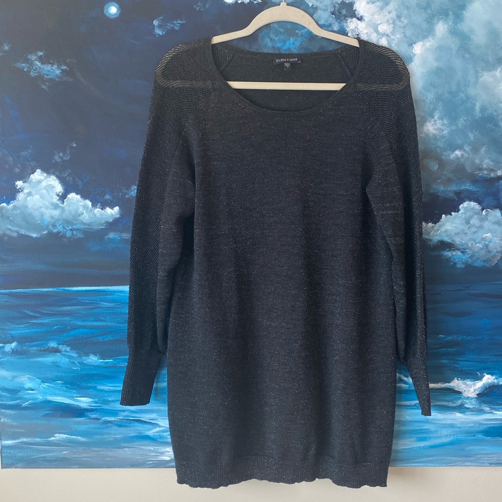 Eileen Fisher Merino Shimmer Tunic Sweater